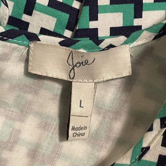 Joie Dress Womens Large Fit and Flare Sleeveless Geometric Flattering Summer - Picture 4 of 9